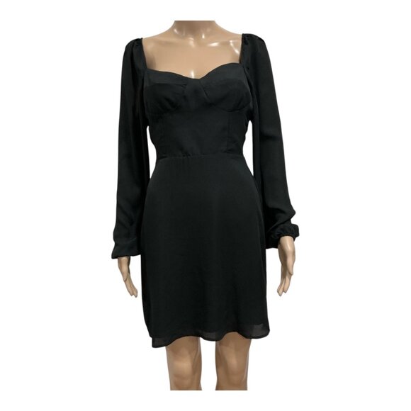 Steve Madden Dresses & Skirts - Steve Madden Women's Nicole Smocked-Back Bustier Mini Black Dress Size Small